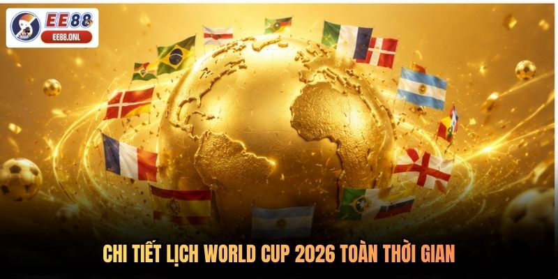 Chi tiết lịch World Cup 2026 toàn thời gian