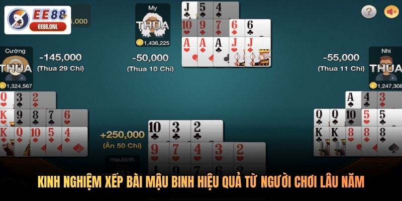 Kinh nghiệm xếp bài mậu binh hiệu quả từ người chơi lâu năm
