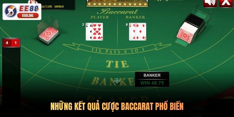 Những kết quả cược baccarat phổ biến