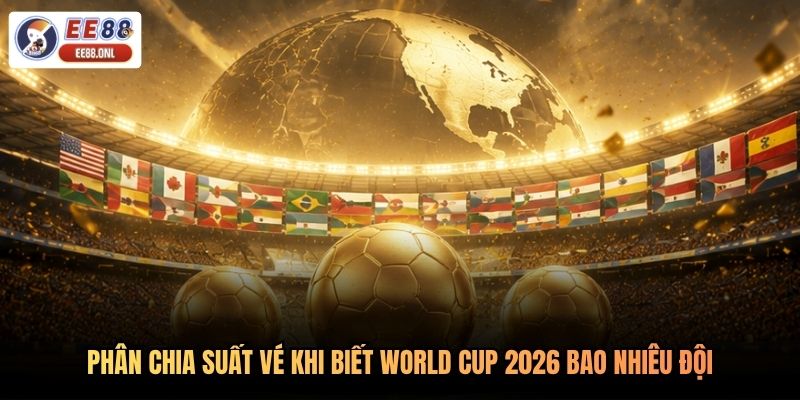 Phân chia suất vé khi biết World Cup 2026 bao nhiêu đội